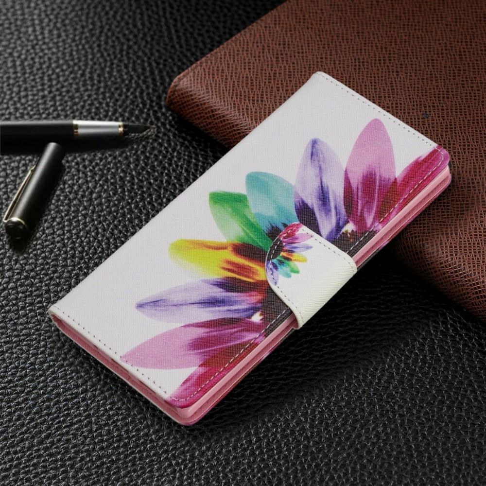 Flip Case Für Samsung Galaxy Note 10 Plus Aquarell Blume