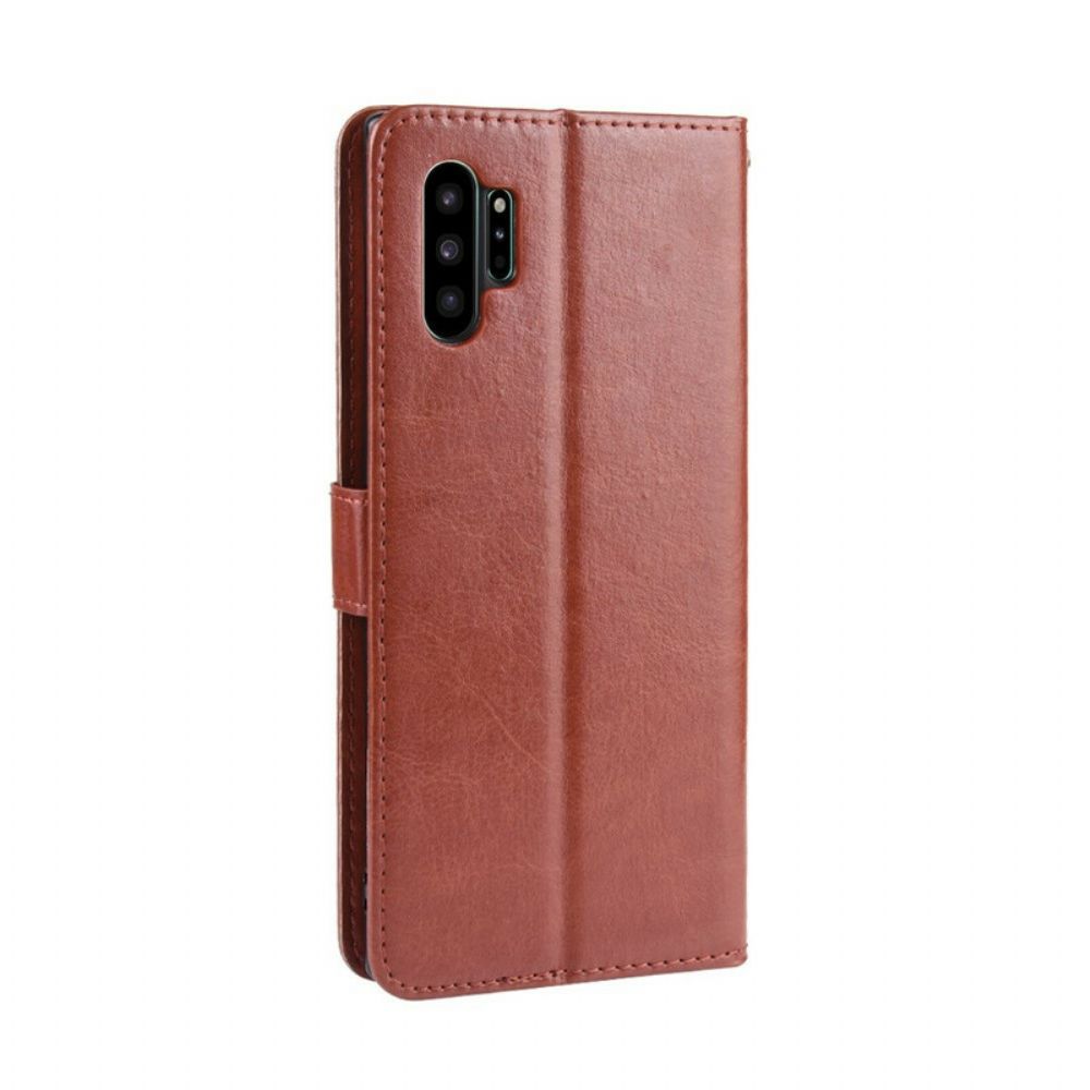 Flip Case Für Samsung Galaxy Note 10 Plus Auffälliges Kunstleder