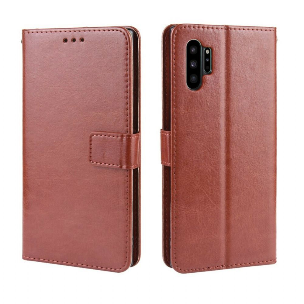 Flip Case Für Samsung Galaxy Note 10 Plus Auffälliges Kunstleder