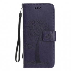 Flip Case Für Samsung Galaxy Note 10 Plus Mit Kordel Baum Und Riemcheneulen