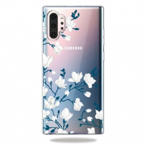 Handyhülle Für Samsung Galaxy Note 10 Plus Weiße Blumen