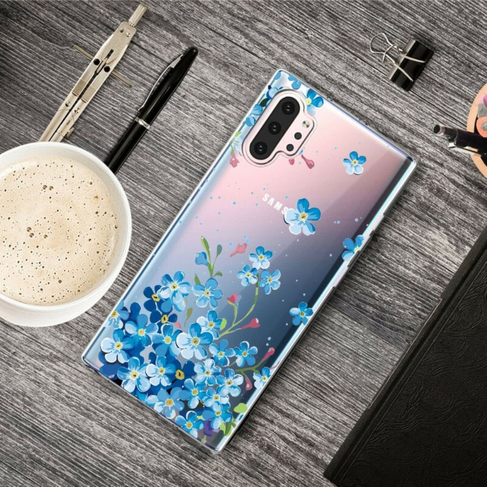 Hülle Für Samsung Galaxy Note 10 Plus Blaue Blumen