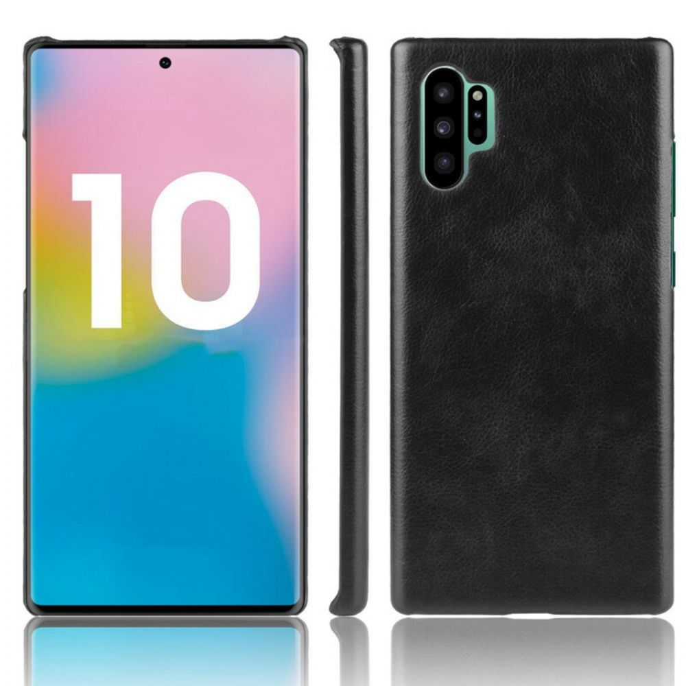 Hülle Für Samsung Galaxy Note 10 Plus Klassischer Litschi-leder-effekt