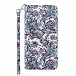 Flip Case Für Samsung Galaxy A12 / M12 Blumenmuster