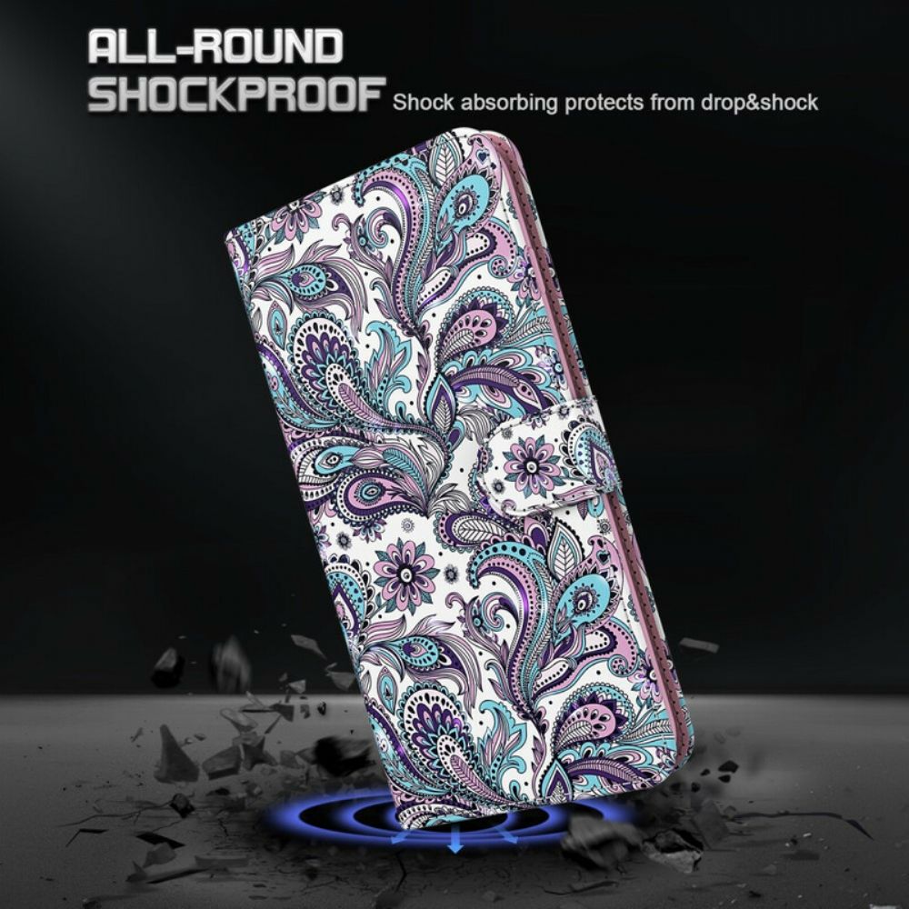 Flip Case Für Samsung Galaxy A12 / M12 Blumenmuster