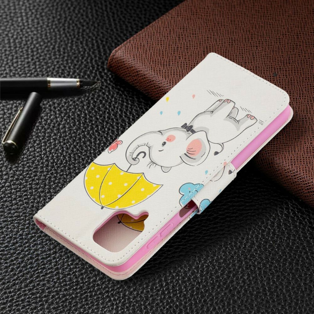 Flip Case Für Samsung Galaxy A12 / M12 Elefantenbaby