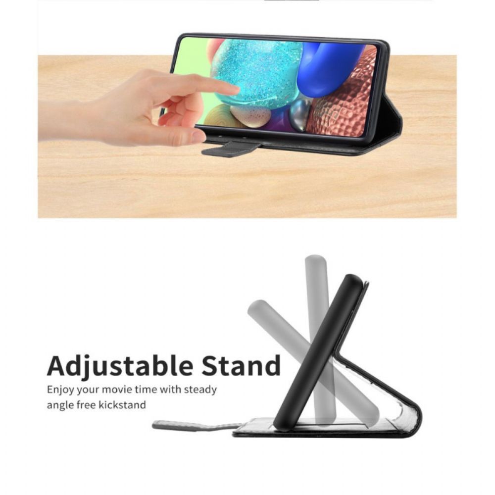 Flip Case Für Samsung Galaxy A12 / M12 Geo Y Design Lederstil