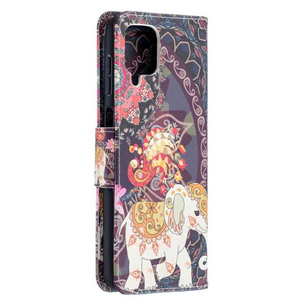 Flip Case Für Samsung Galaxy A12 / M12 Indischer Elefant