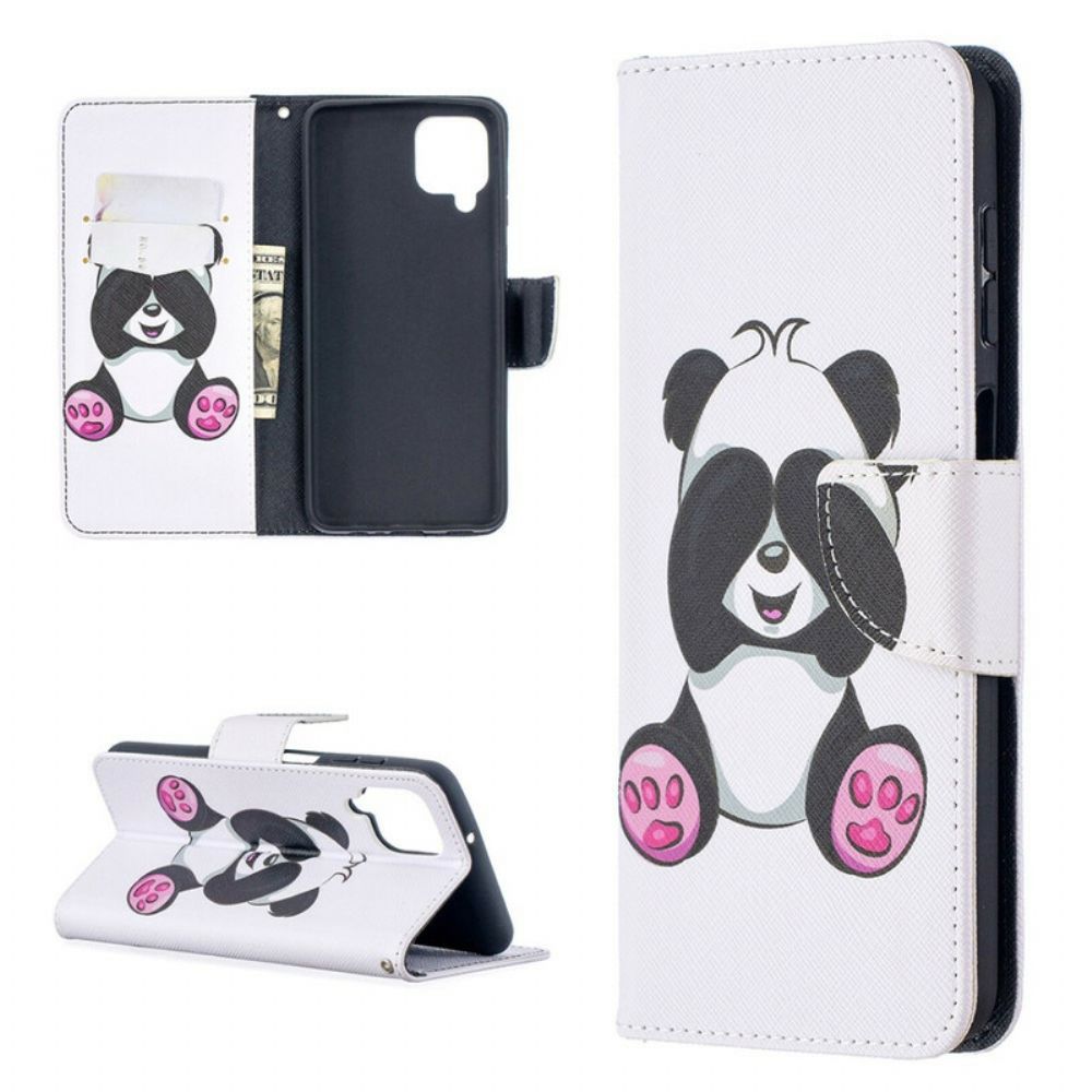 Flip Case Für Samsung Galaxy A12 / M12 Panda-spaß