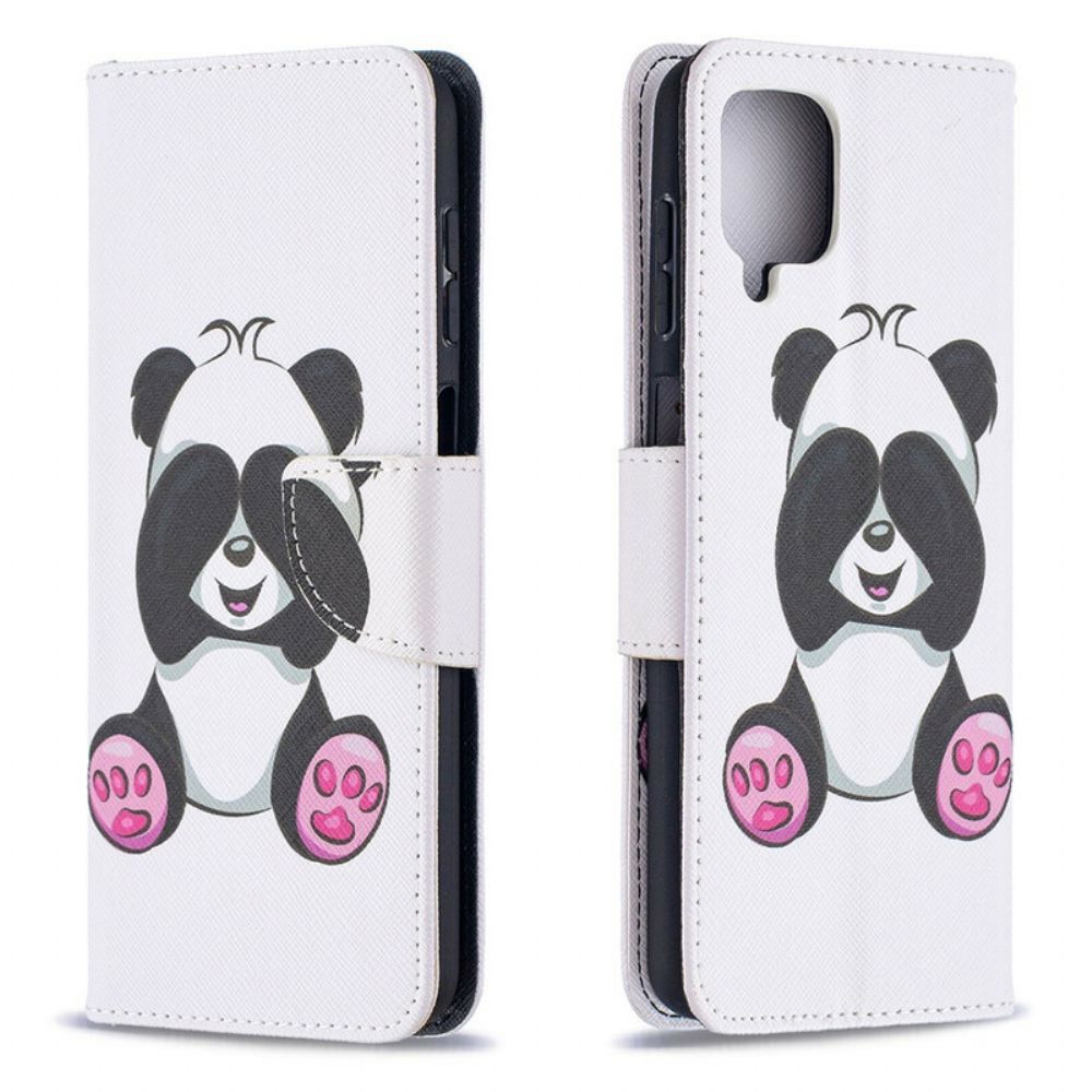 Flip Case Für Samsung Galaxy A12 / M12 Panda-spaß