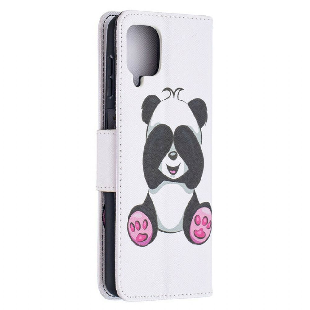 Flip Case Für Samsung Galaxy A12 / M12 Panda-spaß