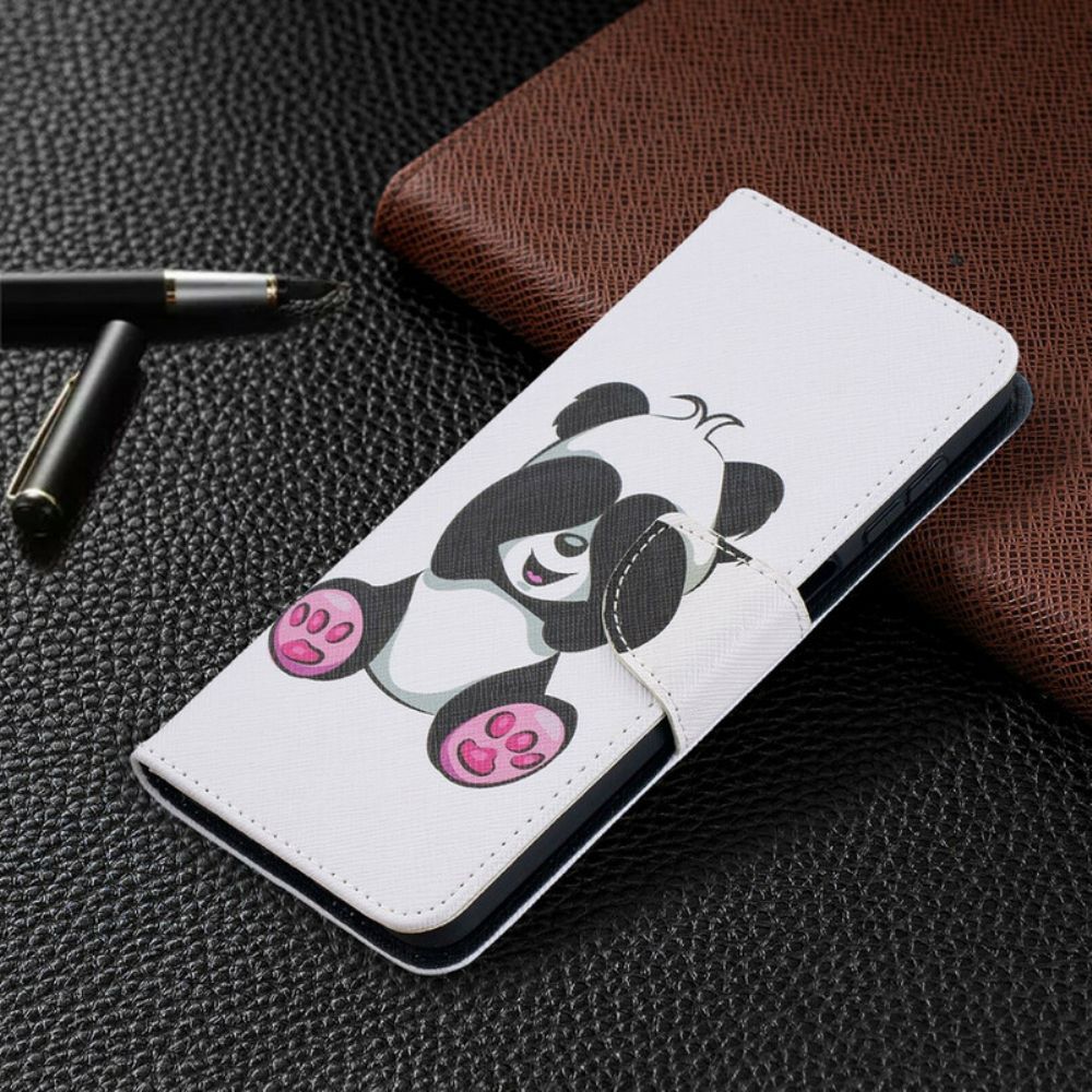 Flip Case Für Samsung Galaxy A12 / M12 Panda-spaß