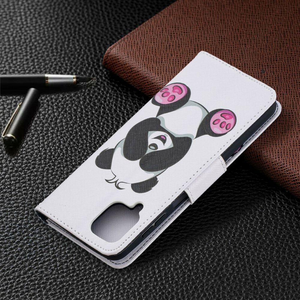 Flip Case Für Samsung Galaxy A12 / M12 Panda-spaß