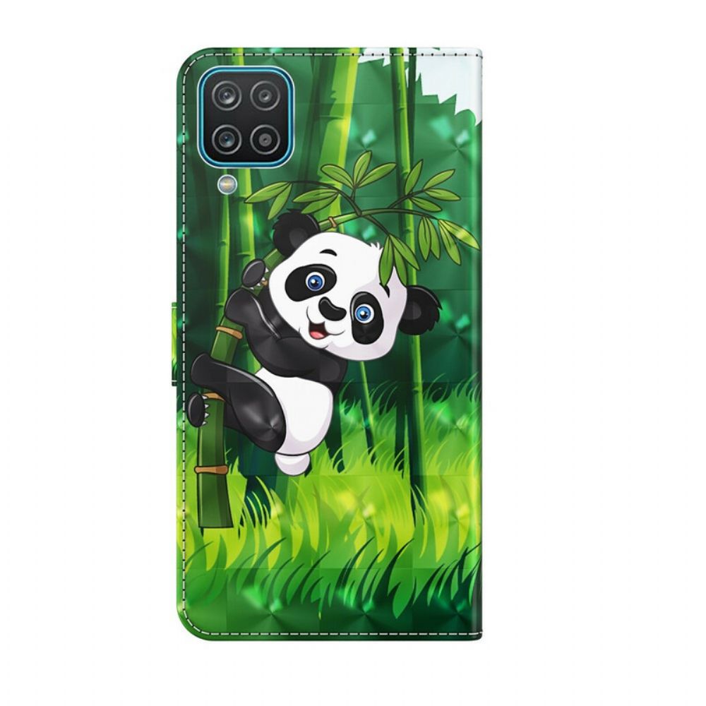 Flip Case Für Samsung Galaxy A12 / M12 Panda Und Bambus