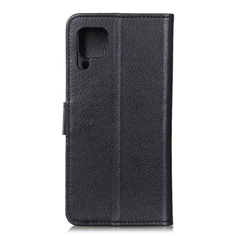 Flip Case Für Samsung Galaxy A12 / M12 Traditionell Litschi