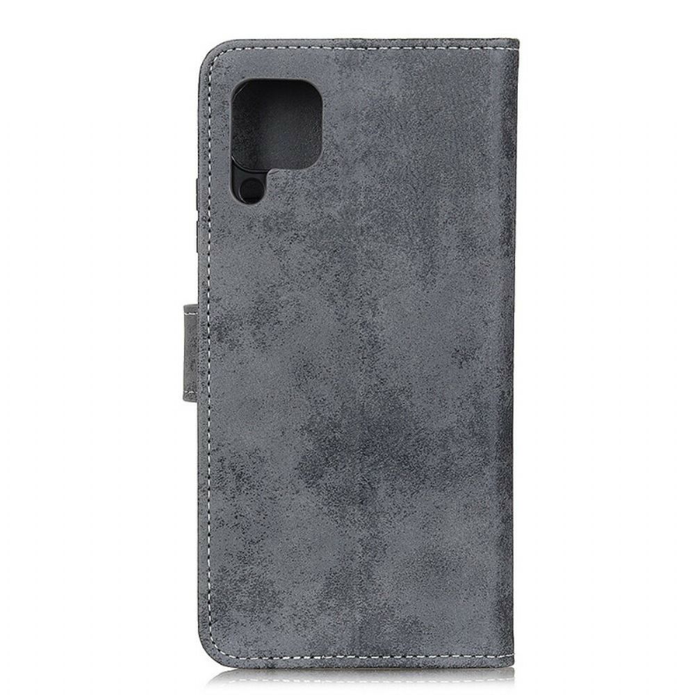 Flip Case Für Samsung Galaxy A12 / M12 Vintage Kunstleder