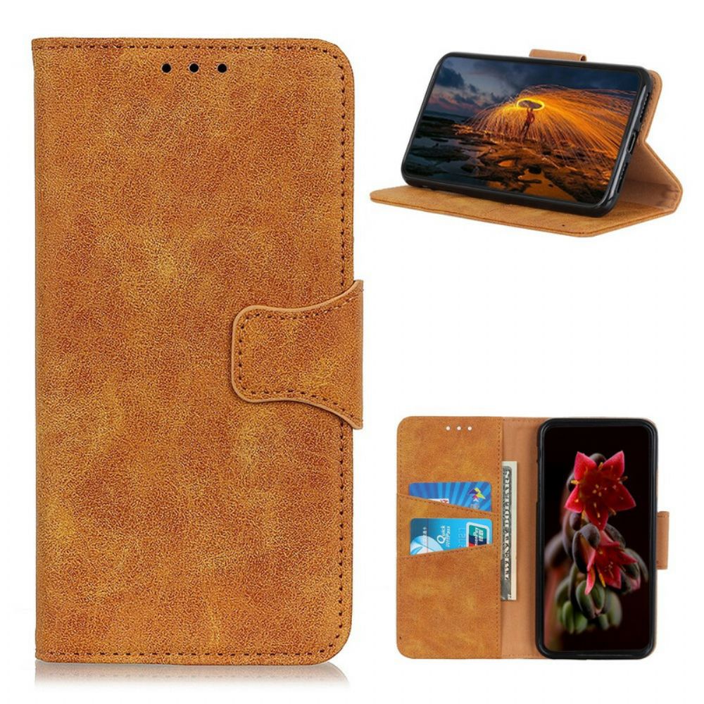 Flip Case Für Samsung Galaxy A12 / M12 Flip Case Vintage Magnetklappe