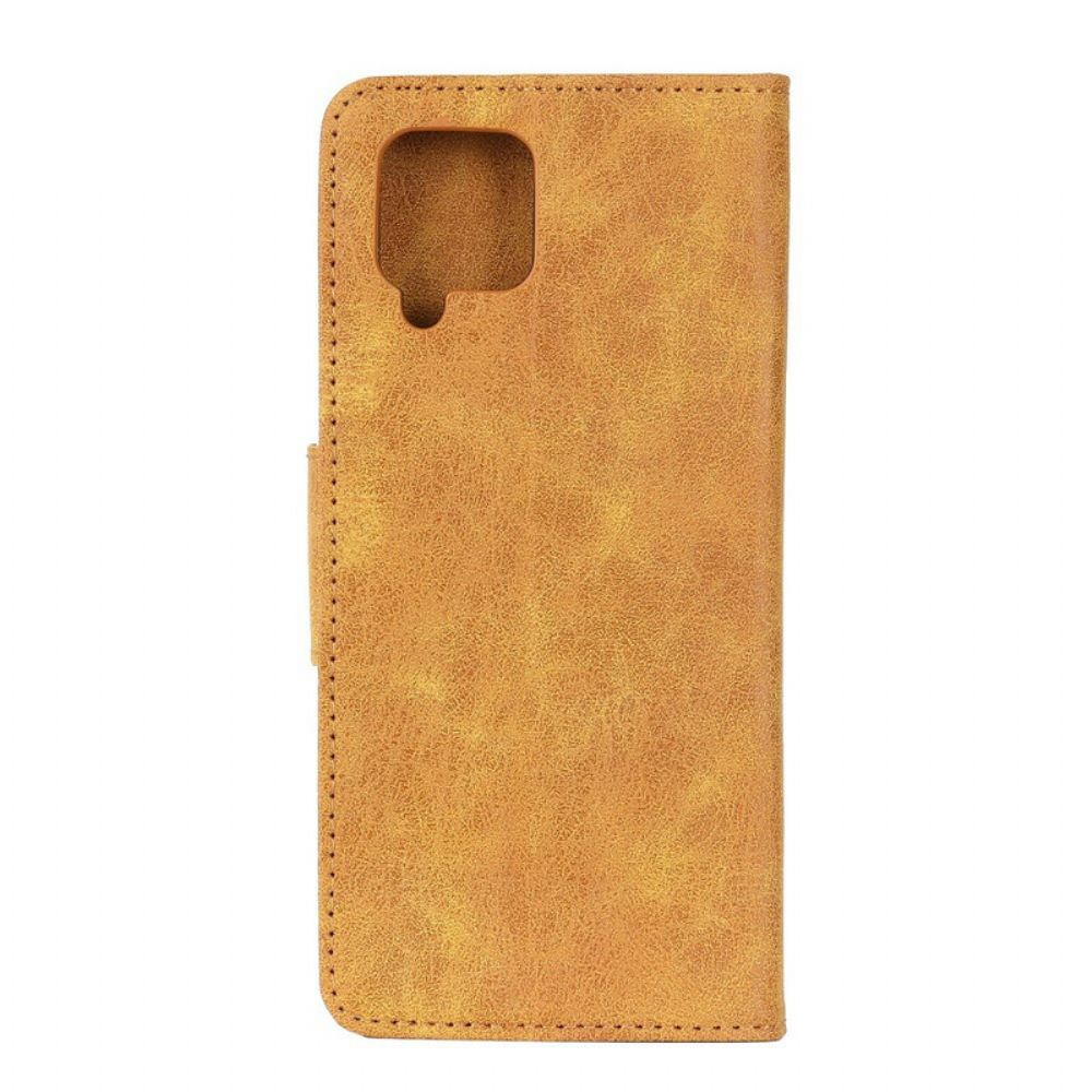 Flip Case Für Samsung Galaxy A12 / M12 Flip Case Vintage Magnetklappe