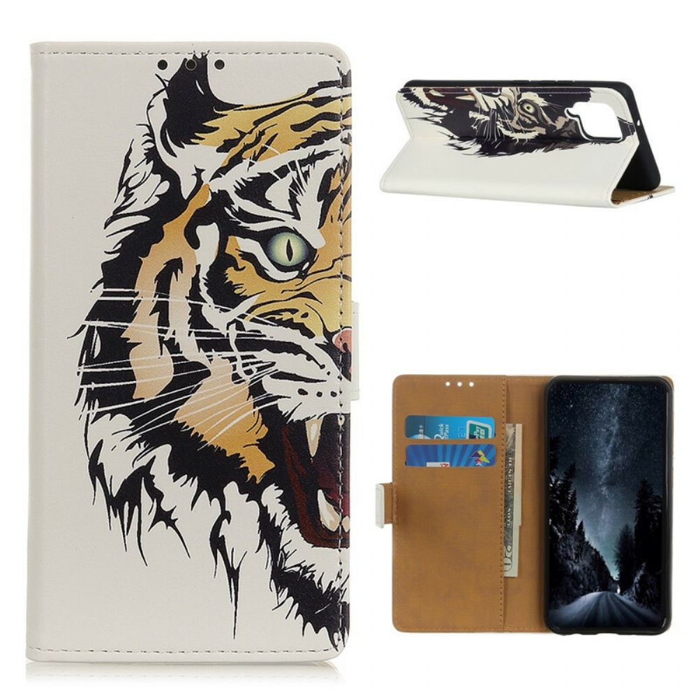 Flip Case Für Samsung Galaxy A12 / M12 Wilder Tiger