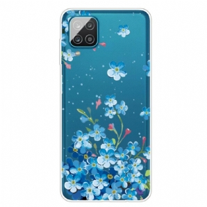 Handyhülle Für Samsung Galaxy A12 / M12 Blaue Blumen