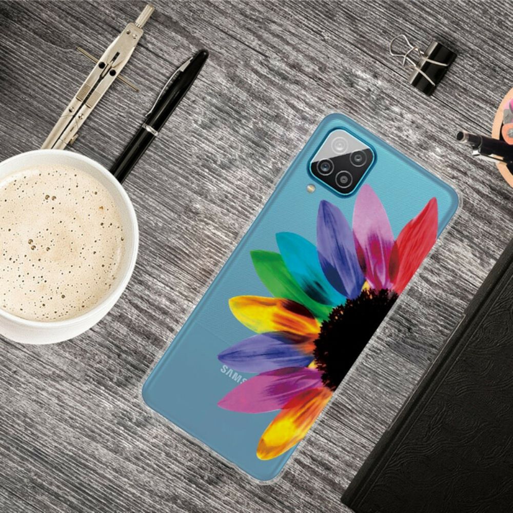 Handyhülle Für Samsung Galaxy A12 / M12 Bunte Blume