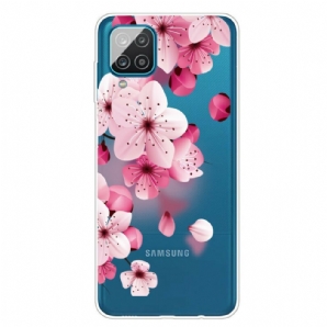 Handyhülle Für Samsung Galaxy A12 / M12 Kleine Rosa Blumen