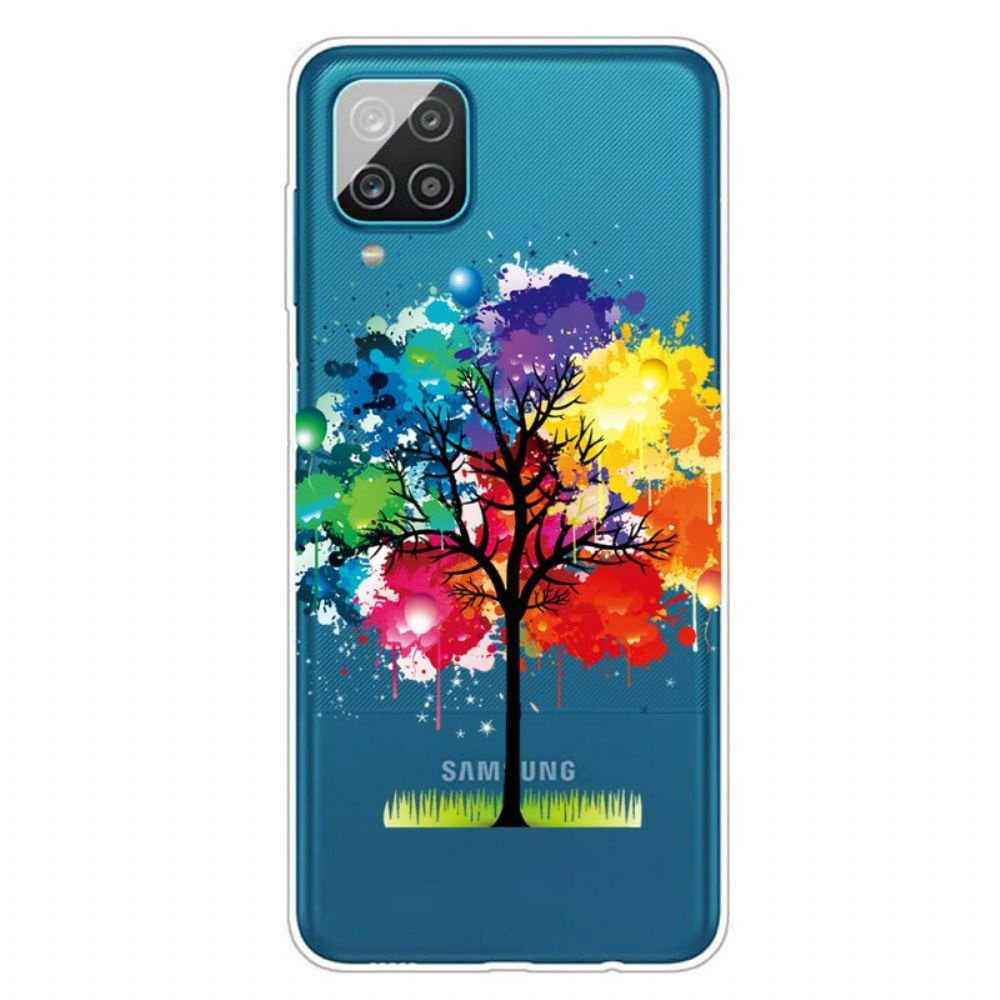 Handyhülle Für Samsung Galaxy A12 / M12 Transparenter Aquarellbaum