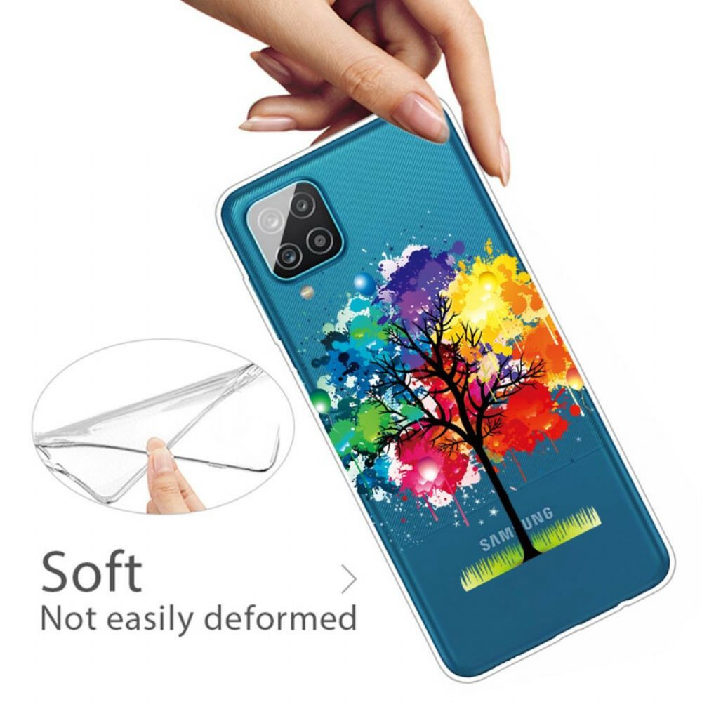 Handyhülle Für Samsung Galaxy A12 / M12 Transparenter Aquarellbaum