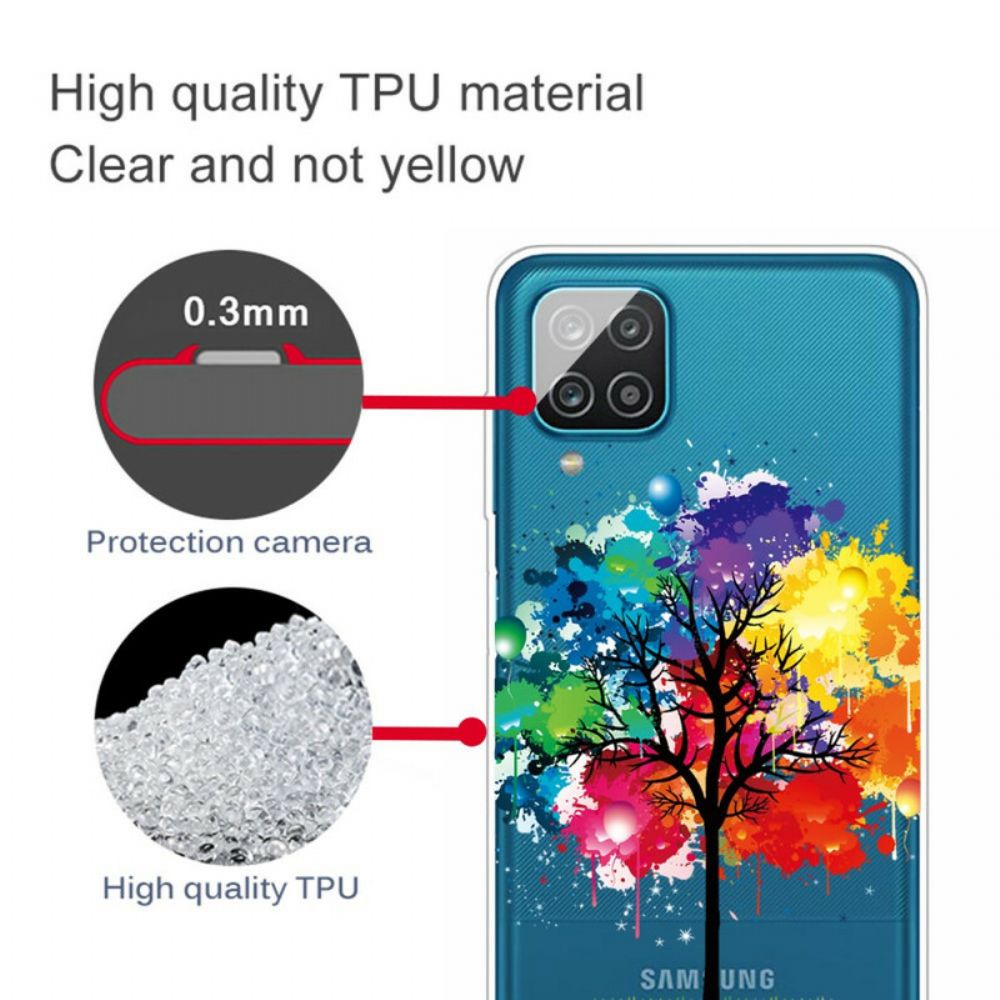 Handyhülle Für Samsung Galaxy A12 / M12 Transparenter Aquarellbaum