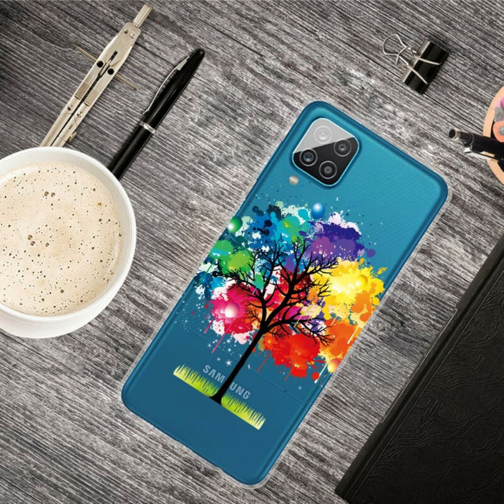 Handyhülle Für Samsung Galaxy A12 / M12 Transparenter Aquarellbaum