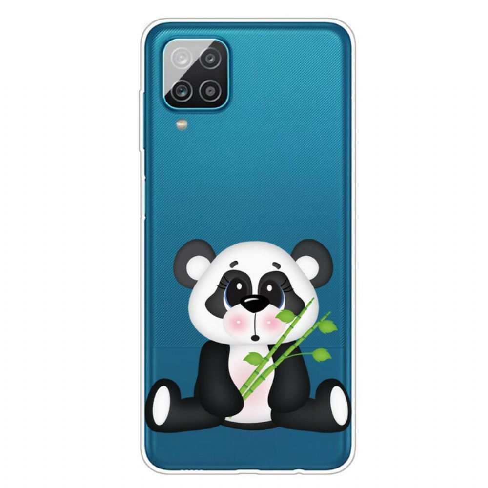 Handyhülle Für Samsung Galaxy A12 / M12 Transparenter Trauriger Panda