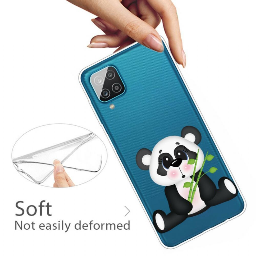 Handyhülle Für Samsung Galaxy A12 / M12 Transparenter Trauriger Panda