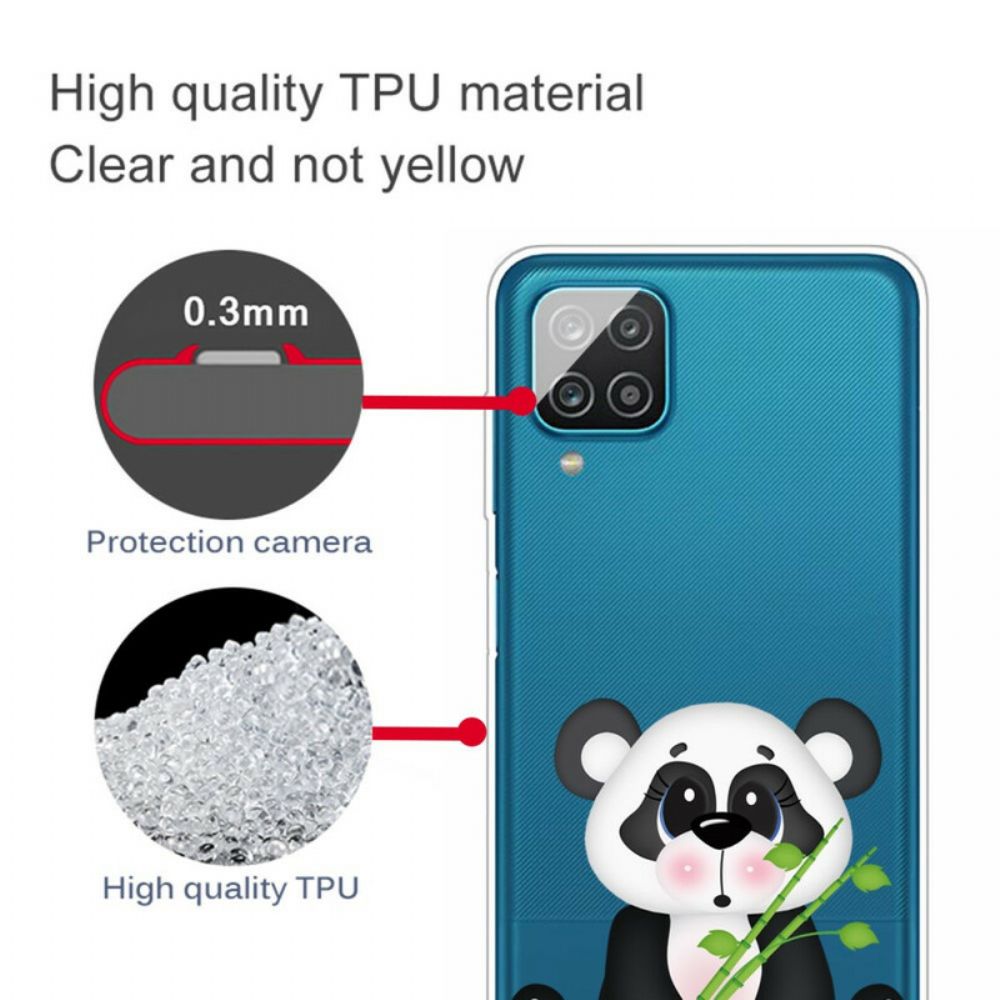 Handyhülle Für Samsung Galaxy A12 / M12 Transparenter Trauriger Panda