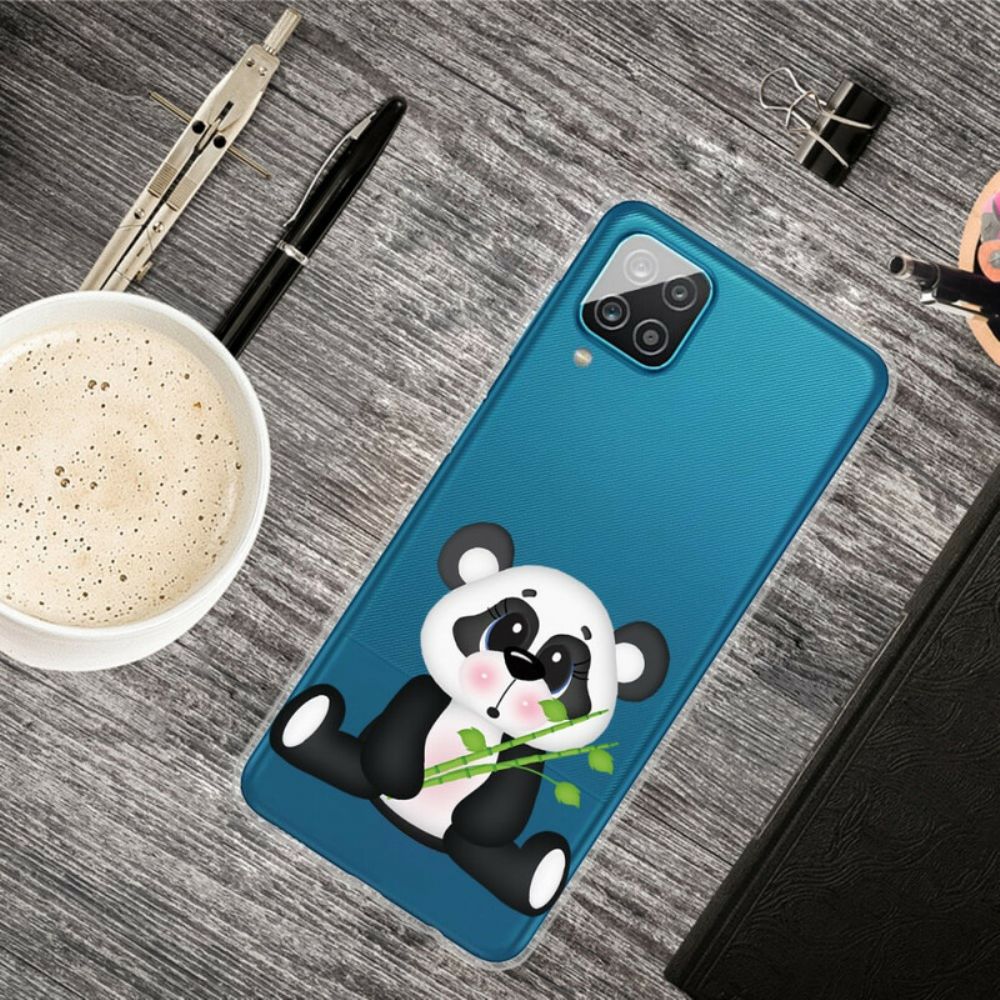 Handyhülle Für Samsung Galaxy A12 / M12 Transparenter Trauriger Panda