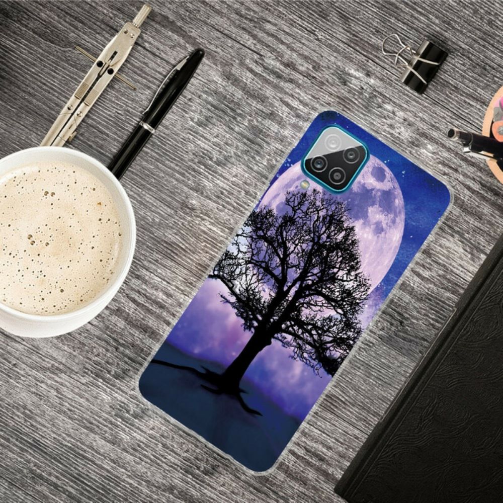 Hülle Für Samsung Galaxy A12 / M12 Baum Und Mond