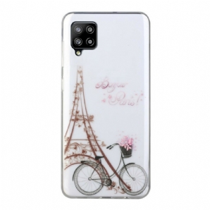 Hülle Für Samsung Galaxy A12 / M12 Bonjour Paris Transparent