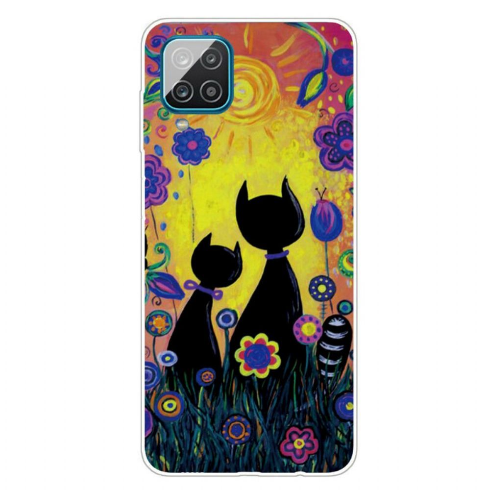 Hülle Für Samsung Galaxy A12 / M12 Cartoon-katze