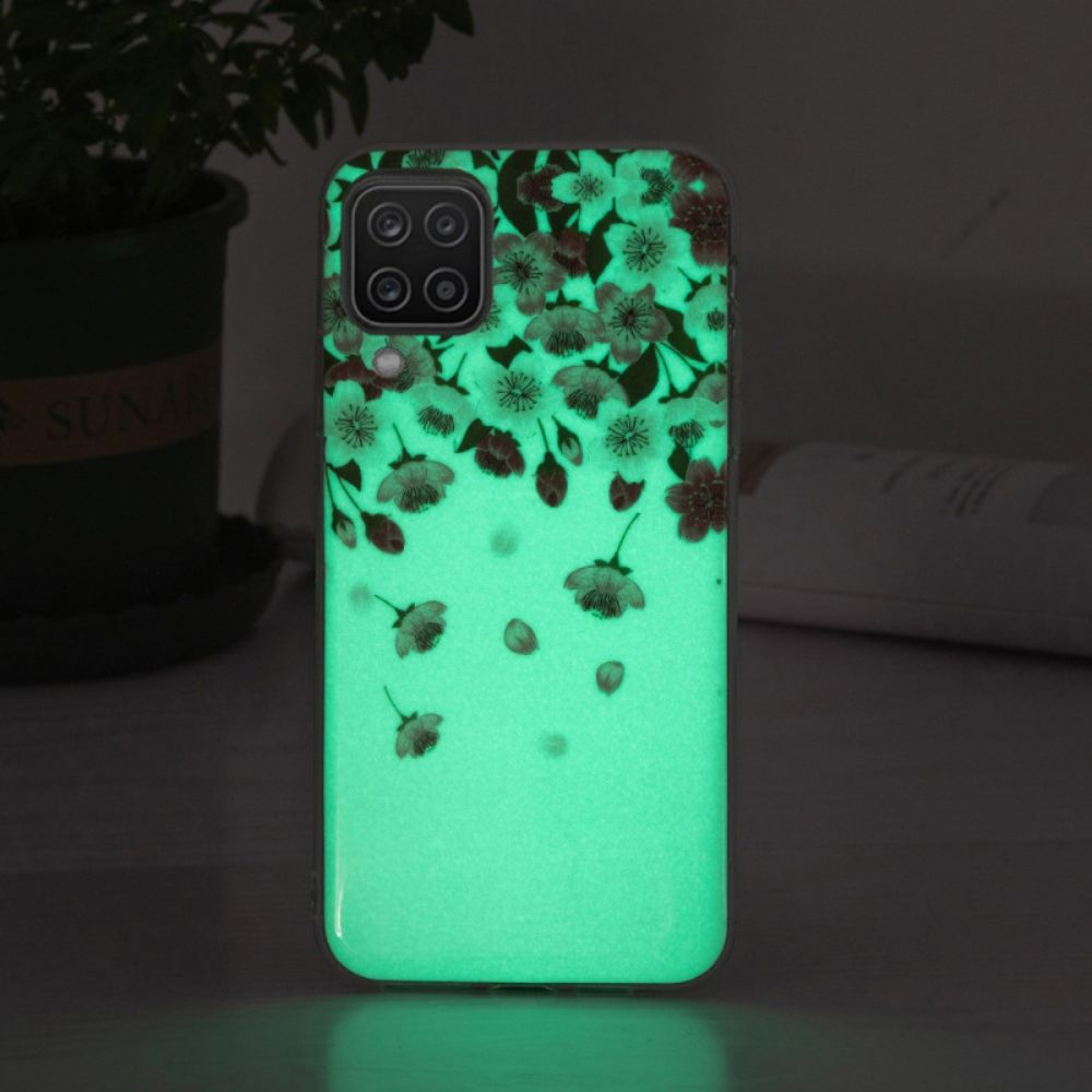 Hülle Für Samsung Galaxy A12 / M12 Fluoreszierende Blumen