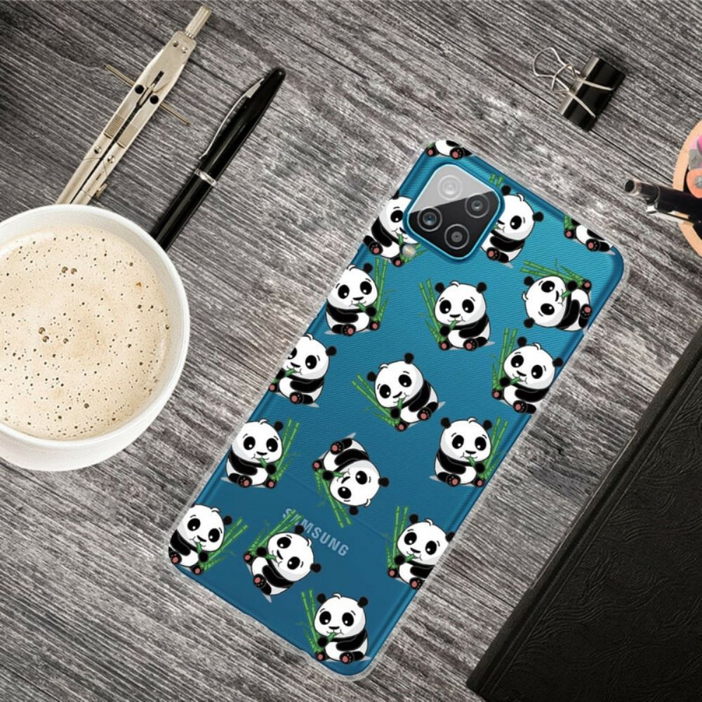 Hülle Für Samsung Galaxy A12 / M12 Kleine Pandas