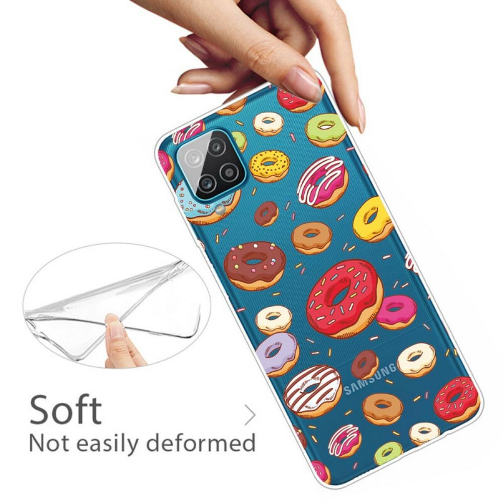 Hülle Für Samsung Galaxy A12 / M12 Liebe Donuts