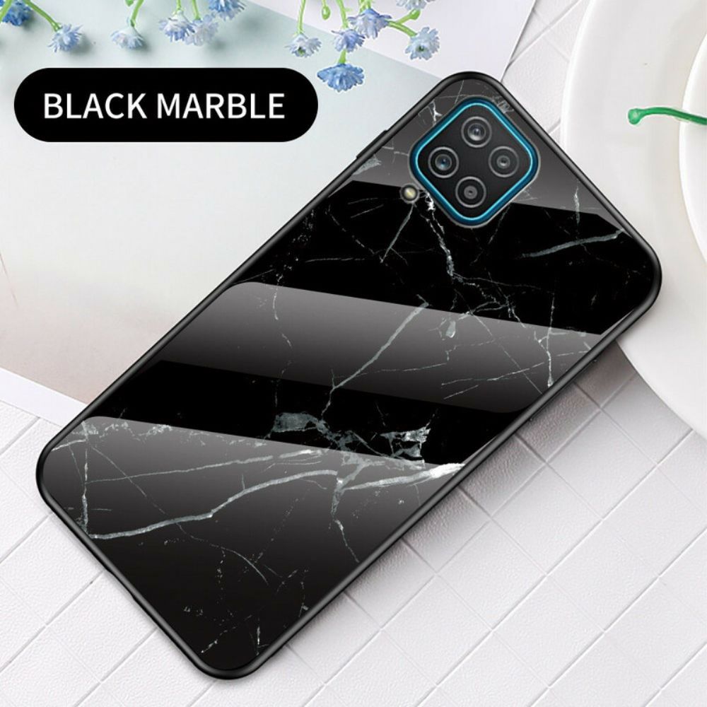 Hülle Für Samsung Galaxy A12 / M12 Premium Color Tempered Glass