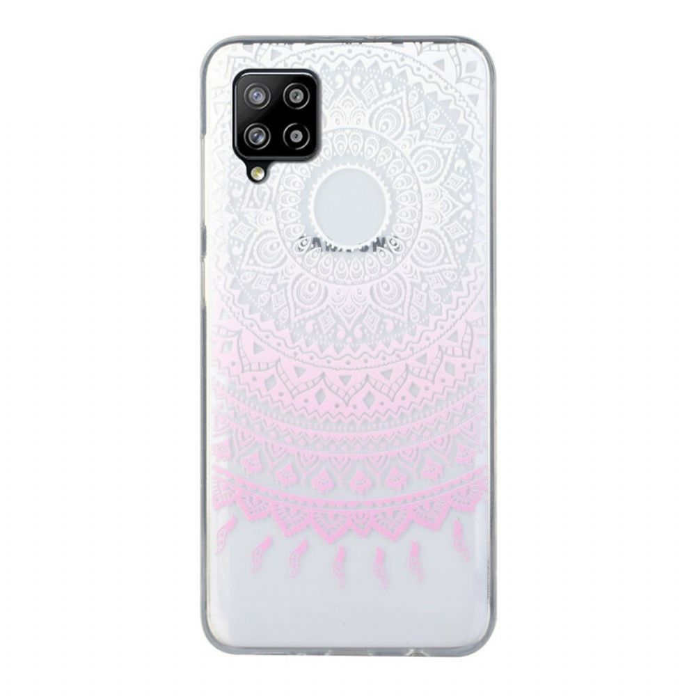 Hülle Für Samsung Galaxy A12 / M12 Transparent Farbiges Mandala