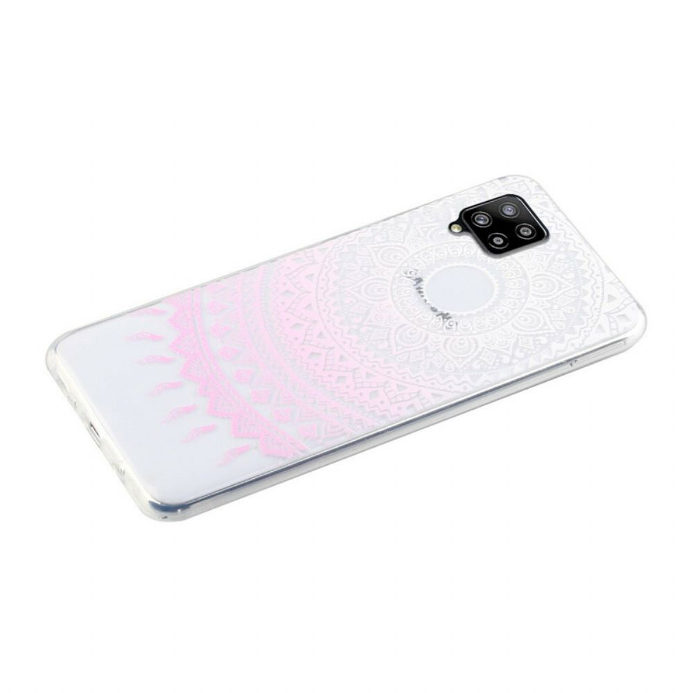 Hülle Für Samsung Galaxy A12 / M12 Transparent Farbiges Mandala