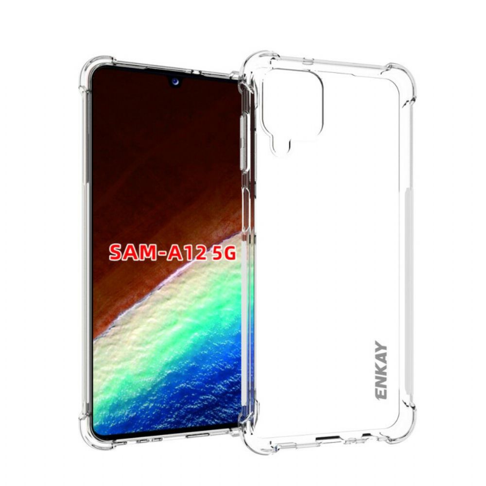 Hülle Für Samsung Galaxy A12 / M12 Transparenter Enkay