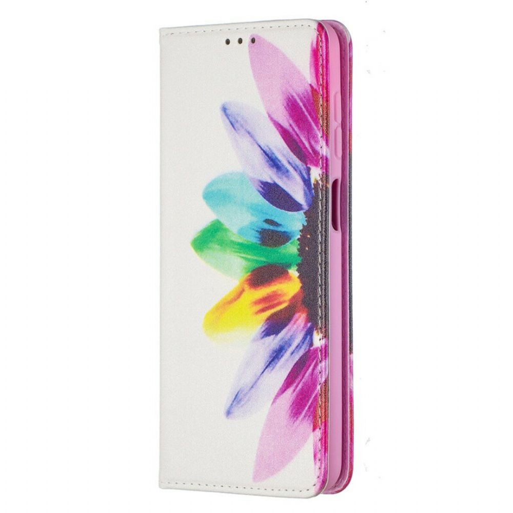 Schutzhülle Für Samsung Galaxy A12 / M12 Flip Case Aquarell Blume