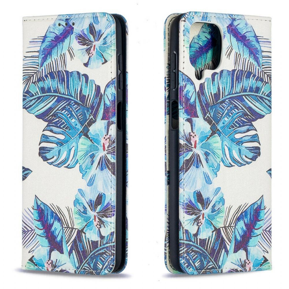 Schutzhülle Für Samsung Galaxy A12 / M12 Flip Case Blätter