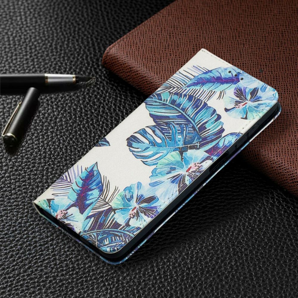 Schutzhülle Für Samsung Galaxy A12 / M12 Flip Case Blätter