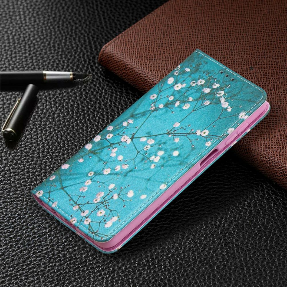 Schutzhülle Für Samsung Galaxy A12 / M12 Flip Case Blühende Zweige