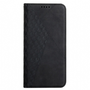 Schutzhülle Für Samsung Galaxy A12 / M12 Flip Case Geo-leder-effekt