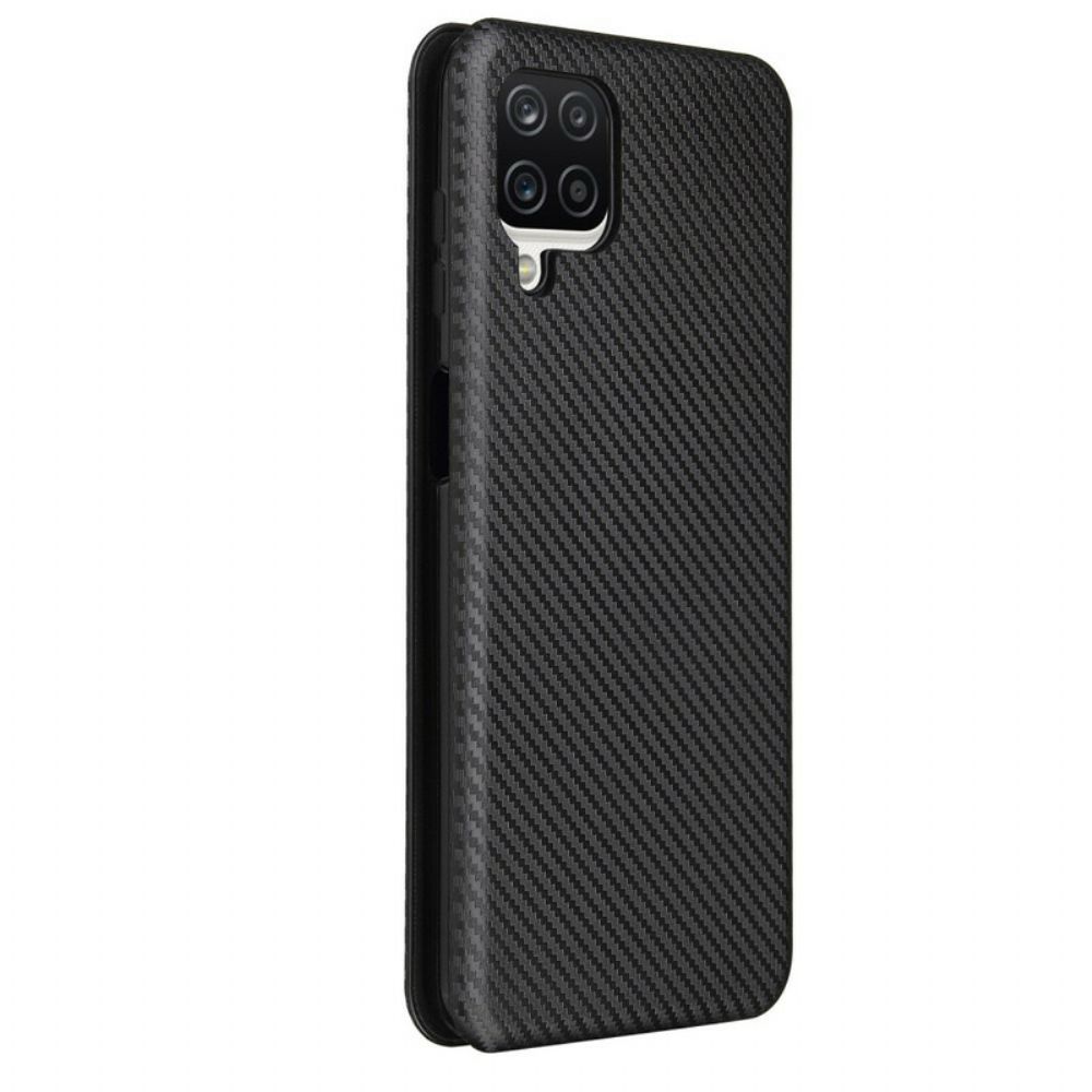 Schutzhülle Für Samsung Galaxy A12 / M12 Flip Case Kohlefaser